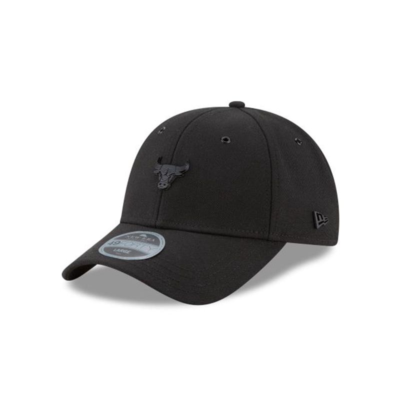 NBA Chicago Bulls Matte Metal 49Forty Fitted (QGZ2286) - Black New Era Caps